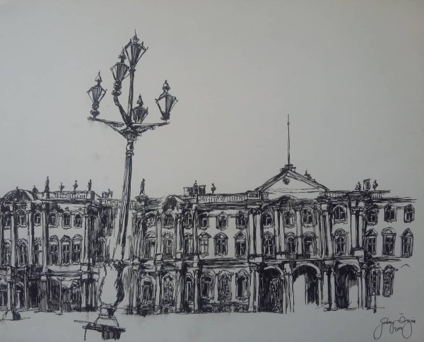 Букингемский дворец в Лондоне раскраска