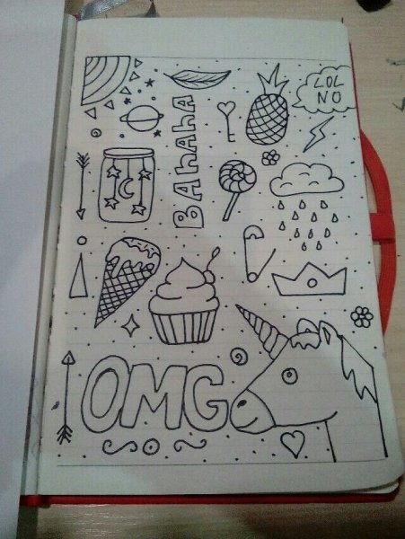 Маленькие рисунки для срисовки черной ручкой