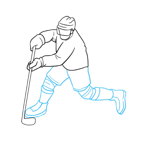 Хоккеист набросок