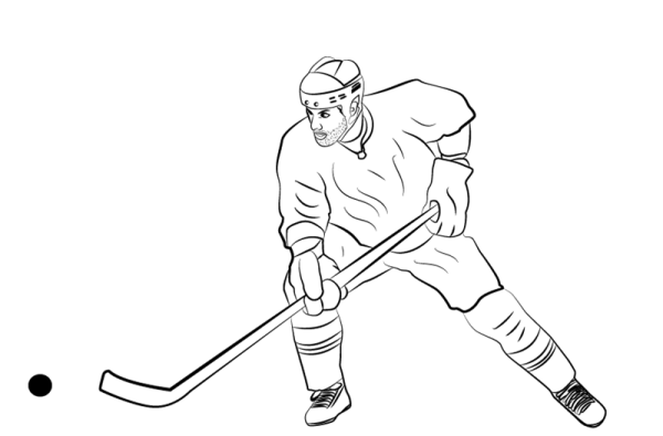 Нарисовать хоккеиста