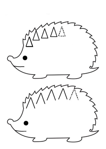 Ёжик для срисовки