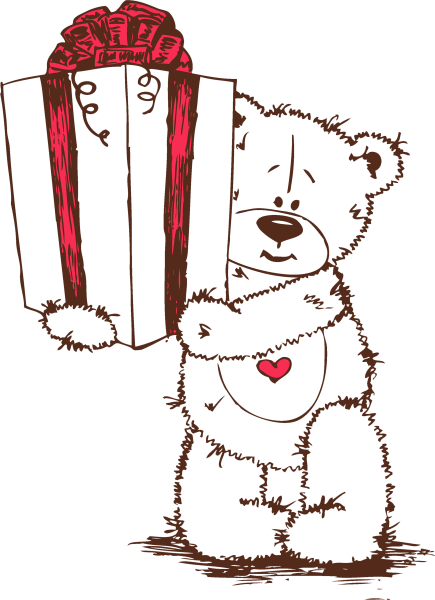 Медведи с новогодними подарками