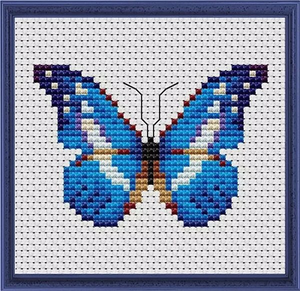 Вышивка крестиком бабочки
