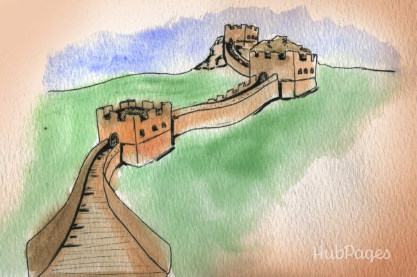 Великая китайская стена рисунок