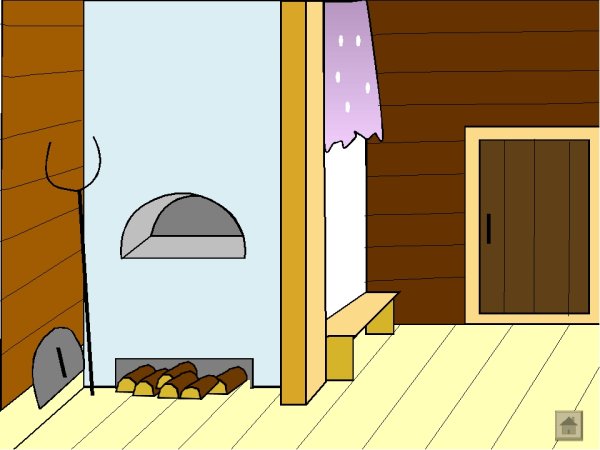 Изба изнутри рисунок