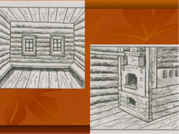 Декор русской избы внутри