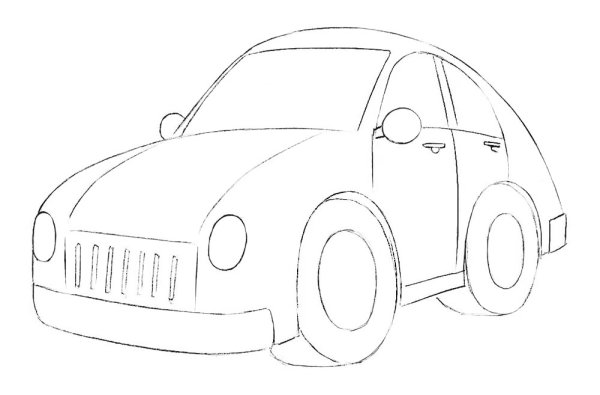 Рисование автомобиля для детей