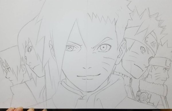 Рисунки для срисовки аниме Наруто Саске