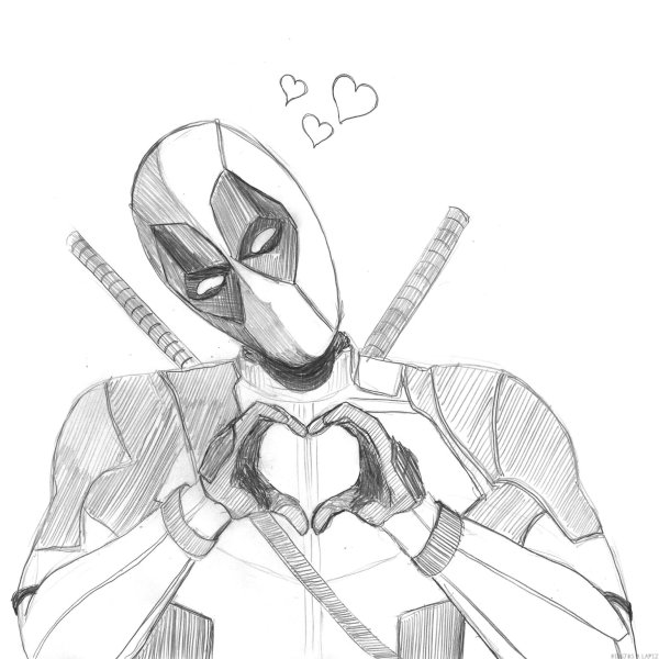 Дэдпул карандашом