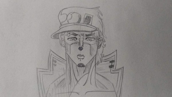 Джотаро Куджо карандашом легко