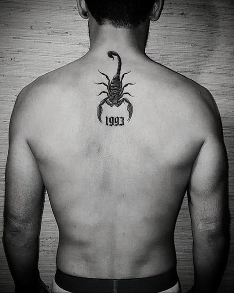 Тату Крылья на спине у мужчин маленькие