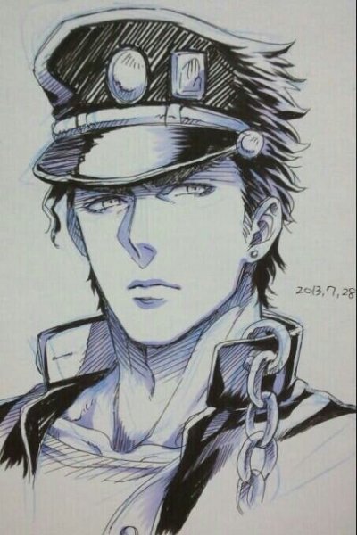 Джотаро Куджо рисунок карандашом