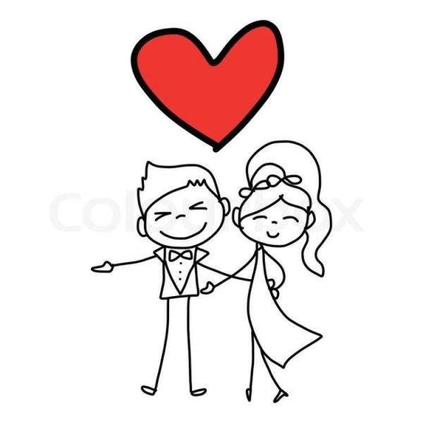 Легкие рисунки на юбилей свадьбы