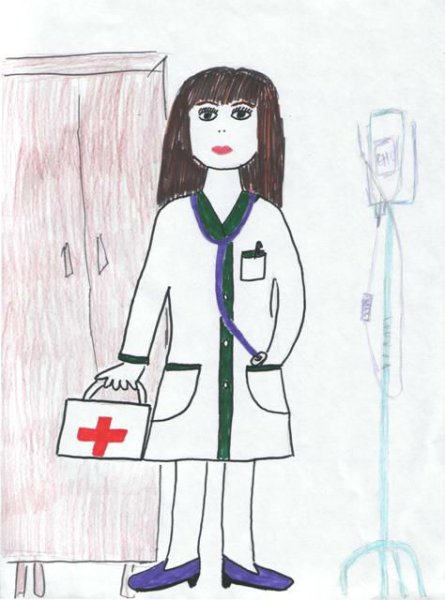 Рисунок на тему врач