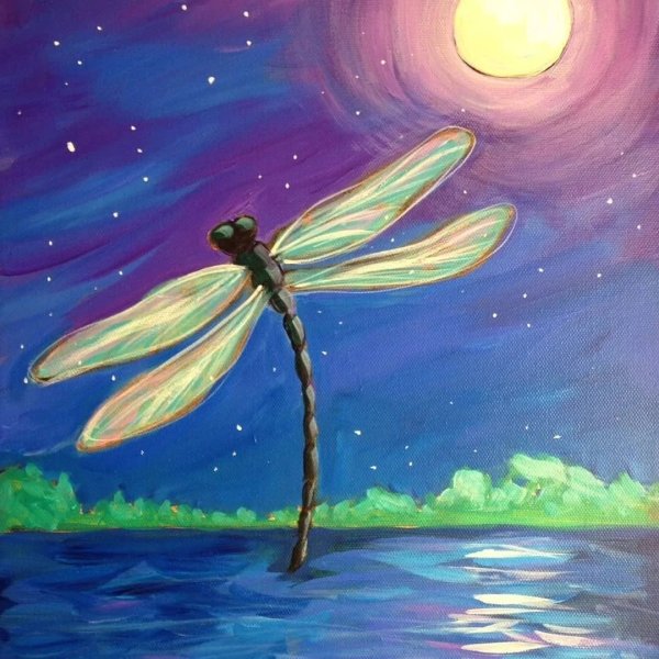 Простой пейзаж акварелью