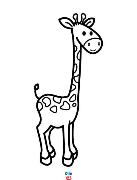 Поэтапное рисование жирафа, зебры