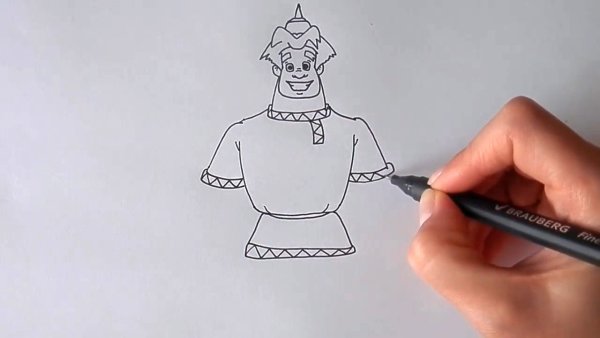 Раскраска Добрыня Никитич и Илья Муромец