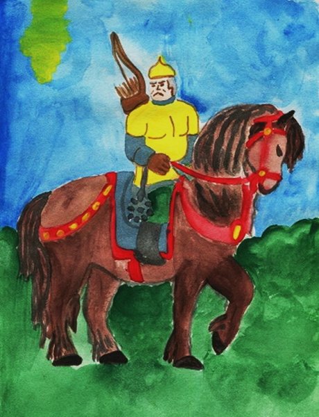 Легкий портрет богатыря Алеша Попович