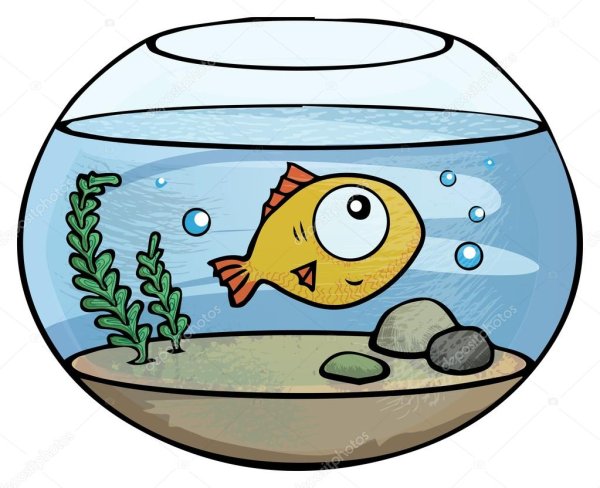 Аквариум с рыбками легко