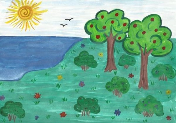 Рисунки на тему лето для детей