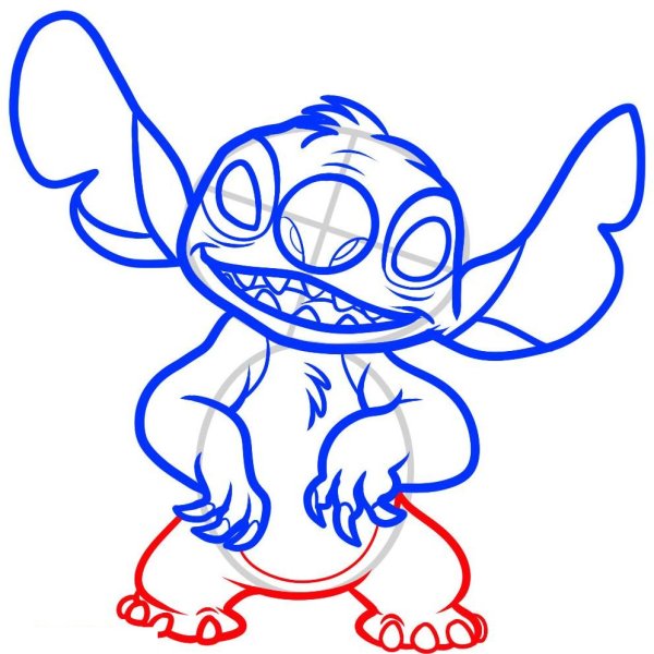 Лило и Стич срисовать