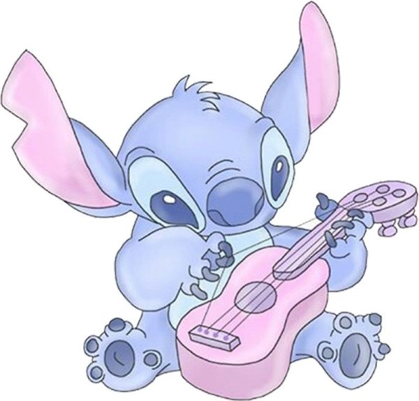 Стич с гитарой для срисовки