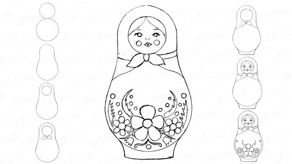 Хохлома раскраска