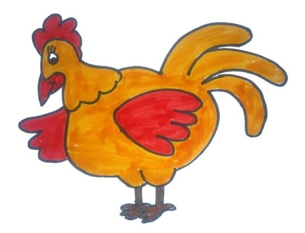 Курица рисунок