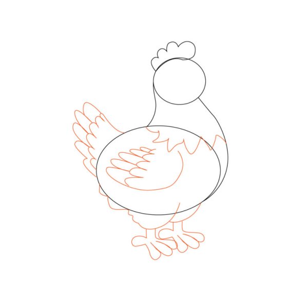 Курица рисование для детей