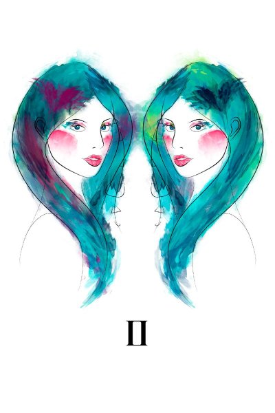 Близнецы знак зодиака рисунок