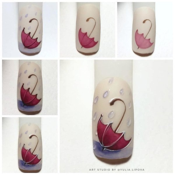 Осенний маникюр пошагово