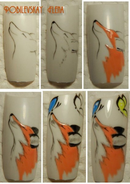 Рисование на ногтях пошагово