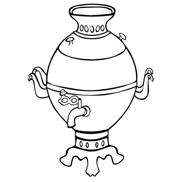 Самовар раскраска