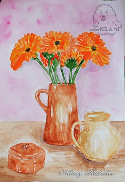 Рисунок в холодных тонах