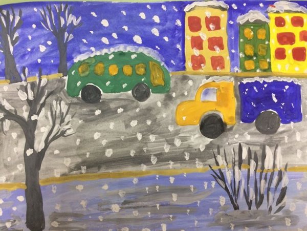 Зимняя раскраска