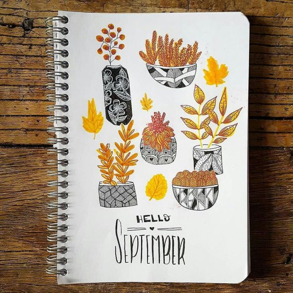 Скетчбук осень