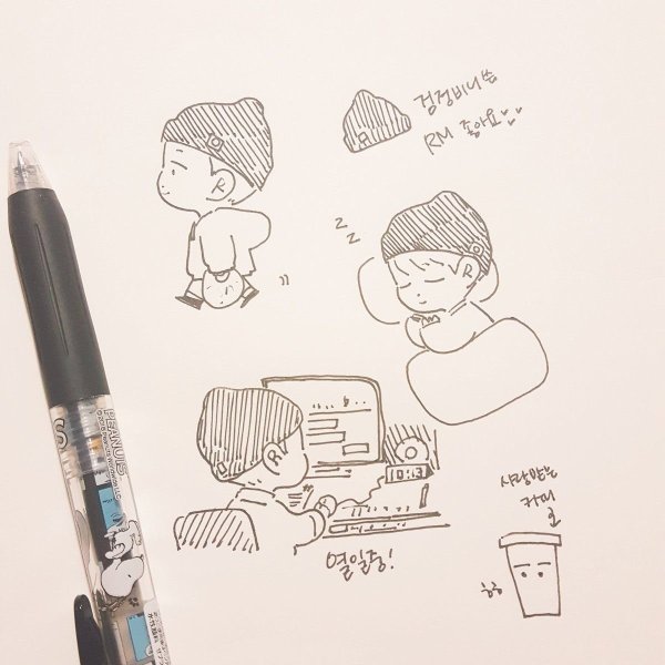 Корейские рисунки для скетчбука