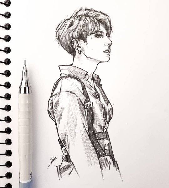 Рисунки БТС Чонгук