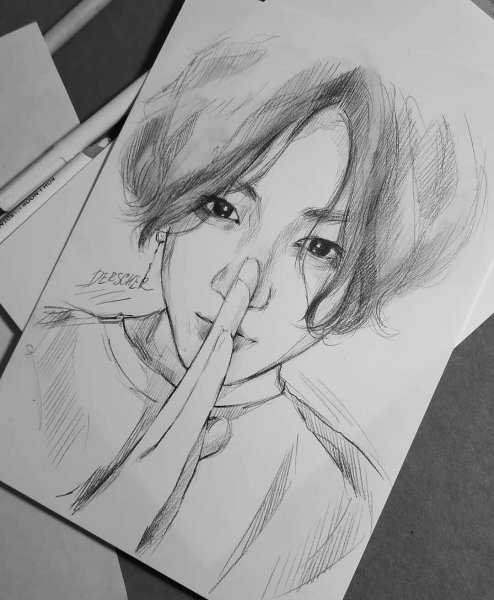 Арты корейцев в скетчбук