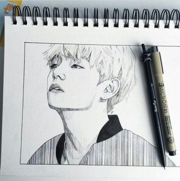 Скетчбук БТС Тэхен