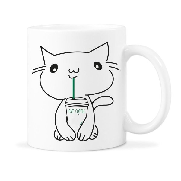 Рисунки милые легкие котенок в чашке