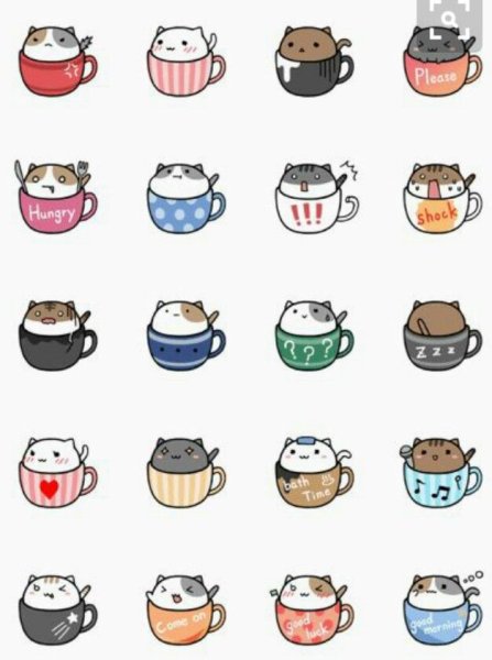 Кот в кружке арт