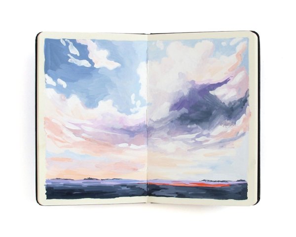 Мини пейзажи акварелью