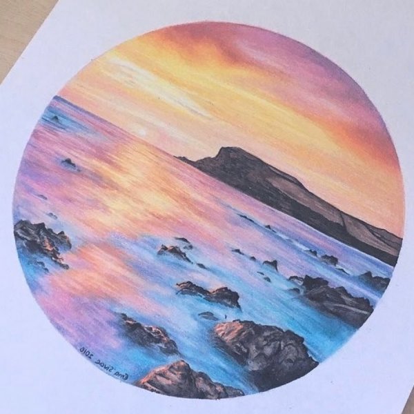 Рисование акварелью в скетчбуке