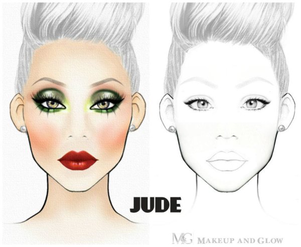 Макет для макияжа и визажа