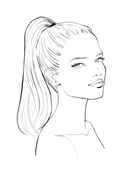 Рисунок девушки карандашом