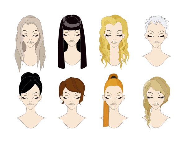 Волосы по шагам карандашом