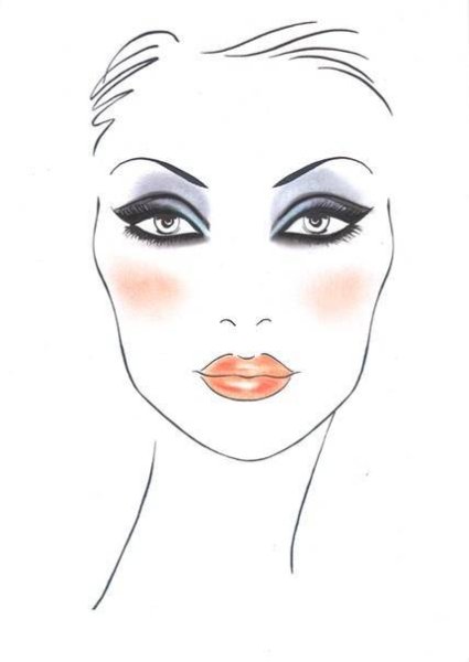 Эскиз прически и макияжа