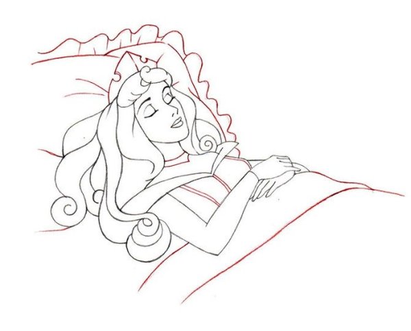 Нарисовать иллюстрацию к сказке спящая Царевна