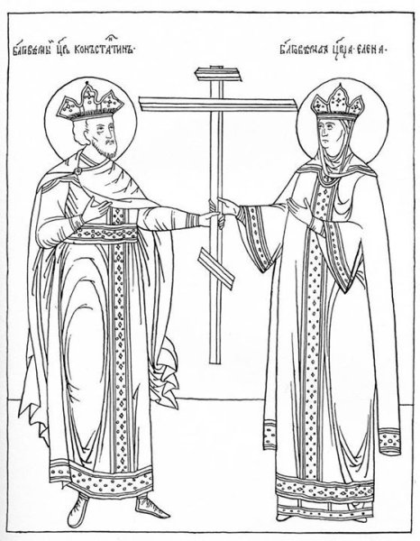 Прорись икона Петра и Февронии